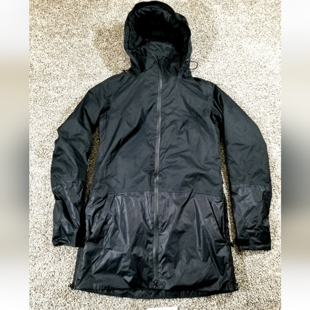Burton Dryride Long Jacket Women's XS Black Hooded Ski Snowboard Jacket :Y